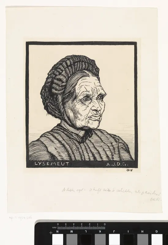 Portret van Larense boerenvrouw genaamd Lysemeut Wall Art by Julie de Graag - High-Resolution Digital Print
