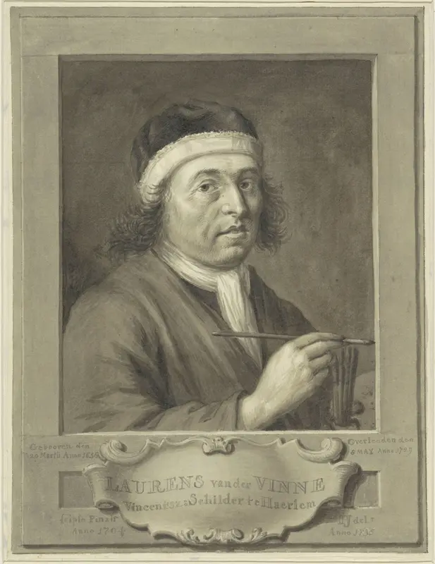 Portret van Laurens Vincentsz. van der Vinne Wall Art by Tako Hajo Jelgersma - High-Resolution Digital Print