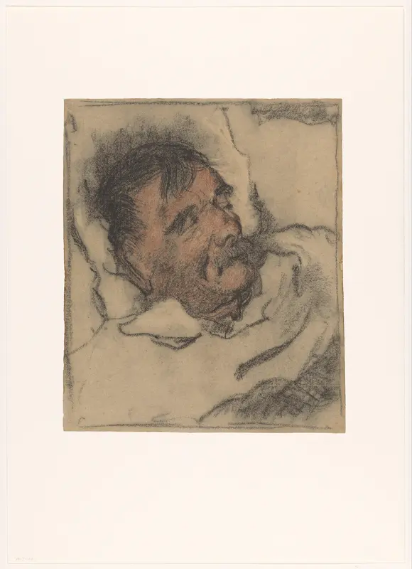 Portret van Libbe Ket, slapend in bed Wall Art by Dick Ket - High-Resolution Digital Print