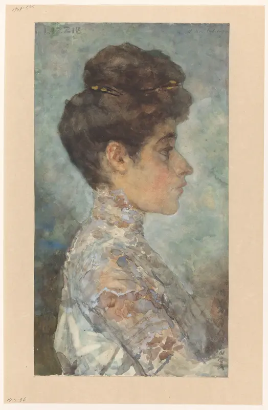 Portret van Lizzy, in profiel naar rechts Wall Art by Martinus van Andringa - High-Resolution Digital Print