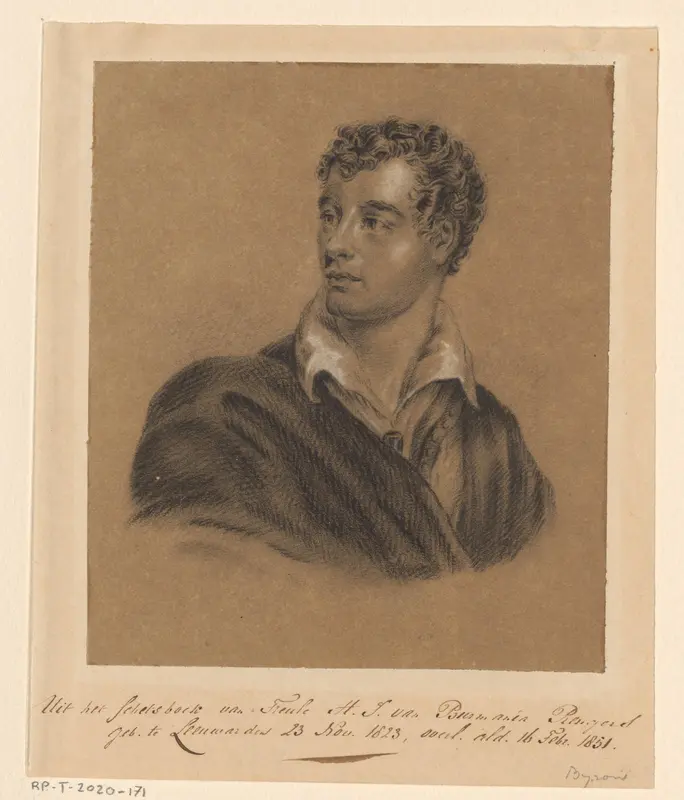 Portret van Lord Byron Wall Art by Henriëtte Jacoba van Burmania Rengers - High-Resolution Digital Print
