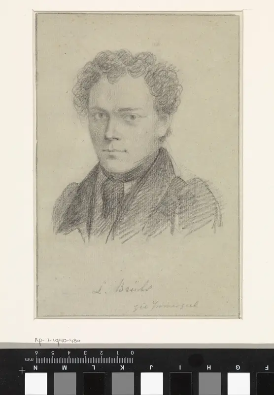 Portret van Louis Joseph Bruls Wall Art by Jacobus Everhardus Josephus van den Berg - High-Resolution Digital Print