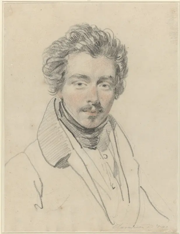 Portret van Louis Meyer Wall Art by Jean Augustin Daiwaille - High-Resolution Digital Print