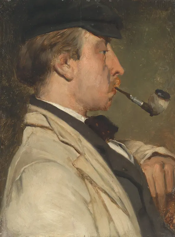 Portret van Louis Sierich (1834-1919), schilder Wall Art by Matthijs Maris - High-Resolution Digital Print