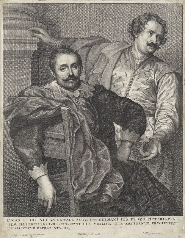 Portret van Lucas de Wael en Cornelis de Wael Wall Art by Unknown - High-Resolution Digital Print