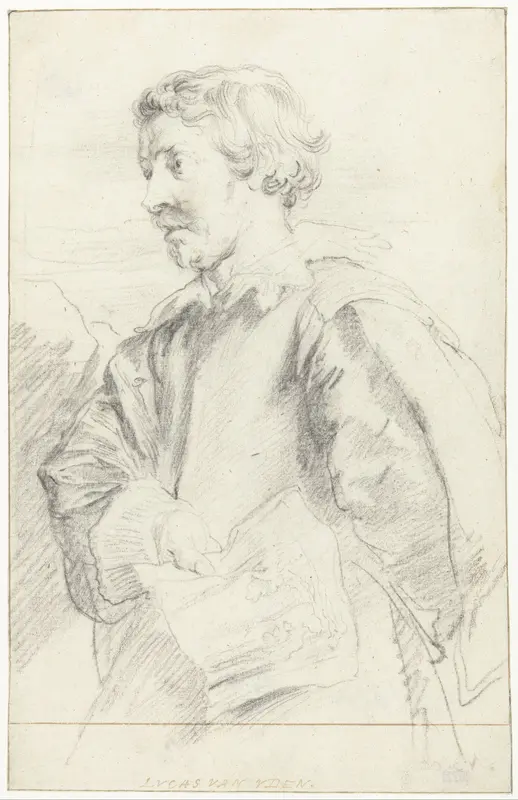 Portret van Lucas van Uden Wall Art by Anthony van Dyck - High-Resolution Digital Print