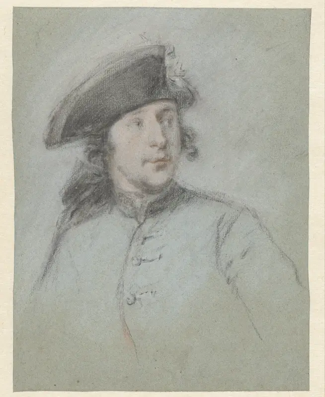 Portret van Ludolf Bakhuysen de jonge Wall Art by Cornelis Troost - High-Resolution Digital Print