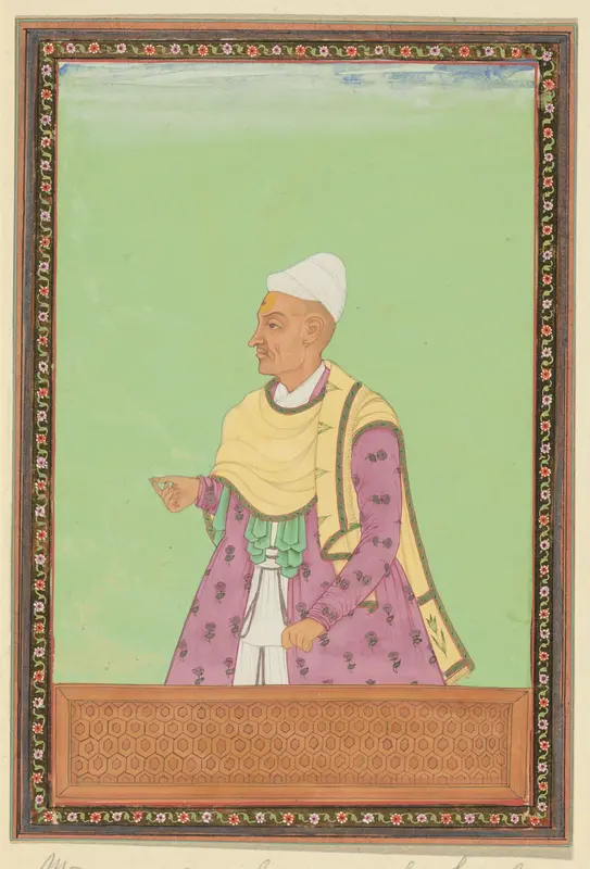 Portret van Madanna Panit, belastingklerk (majmudar) van Abul Hasan Padshah Wall Art by anonymous - High-Resolution Digital Print