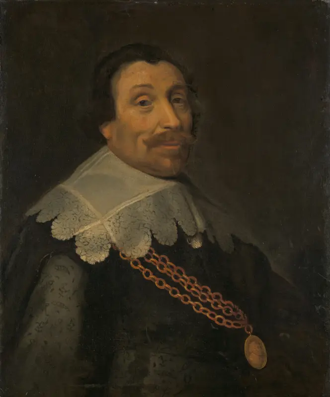 Portret van Maerten Harpertsz Tromp (1598-1653) Wall Art by Unknown - High-Resolution Digital Print