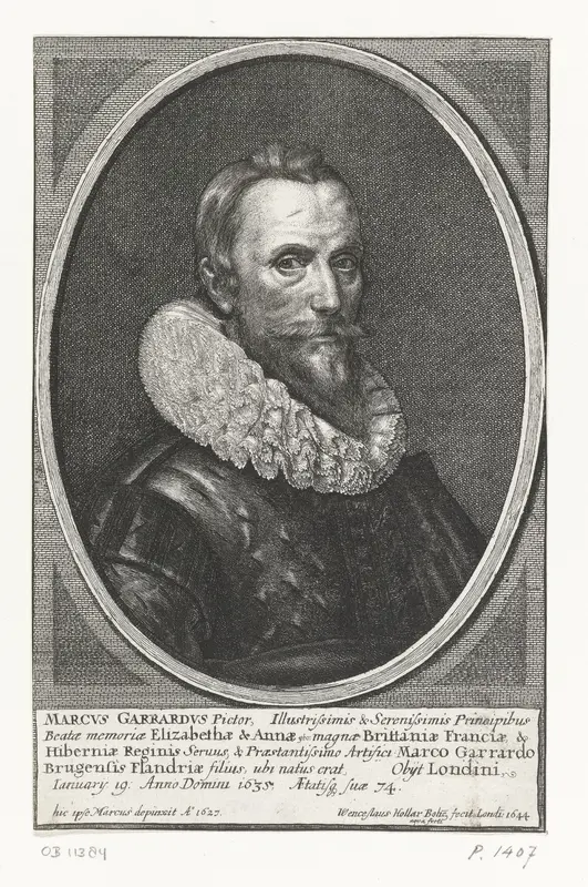 Portret van Marcus Gheeraerts de Jonge Wall Art by Unknown - High-Resolution Digital Print