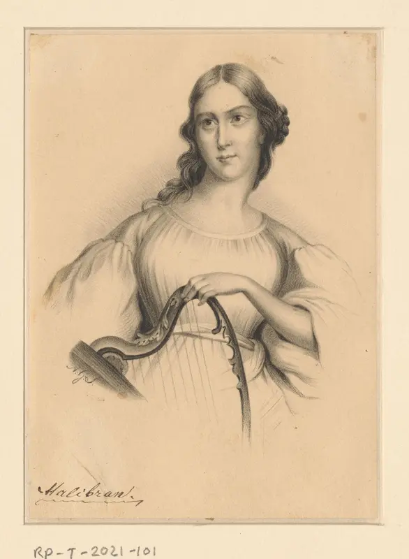 Portret van Maria Malibran Wall Art by Unknown - High-Resolution Digital Print