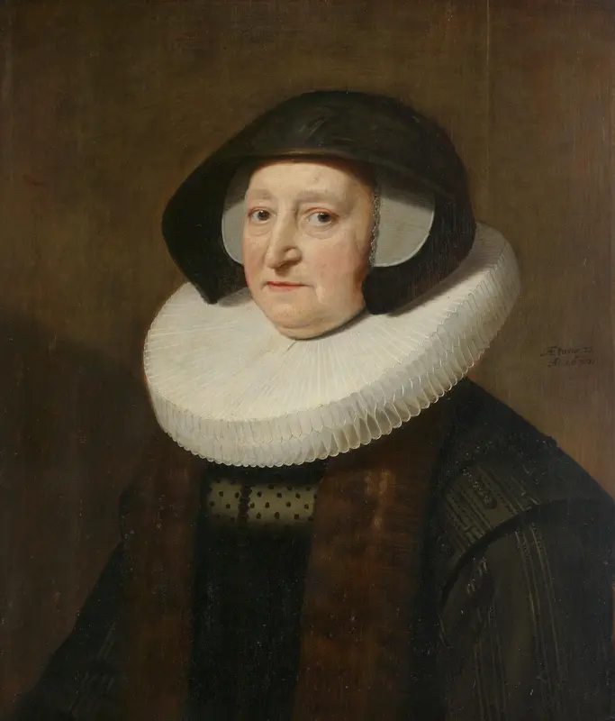 Portret van Maria Petitpas (?-1640) Wall Art by Unknown - High-Resolution Digital Print