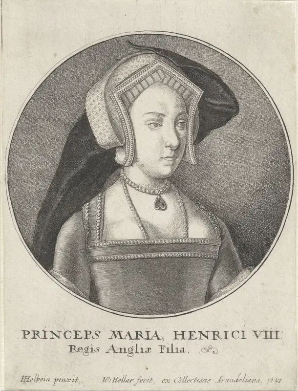 Portret van Maria Tudor, koningin van Engeland Wall Art by Unknown - High-Resolution Digital Print