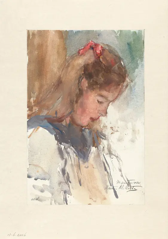 Portret van Marietje van Houten Wall Art by Barbara Elisabeth van Houten - High-Resolution Digital Print