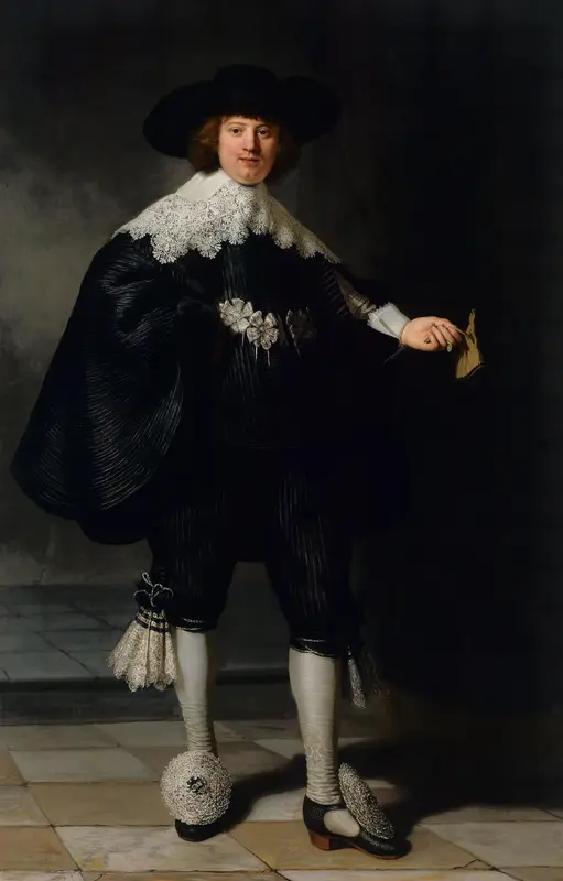 Portret van Marten Soolmans Wall Art by Rembrandt van Rijn - High-Resolution Digital Print