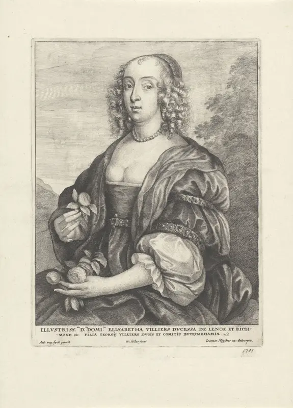 Portret van Mary Villiers, hertogin van Richmond en Lennox Wall Art by Unknown - High-Resolution Digital Print