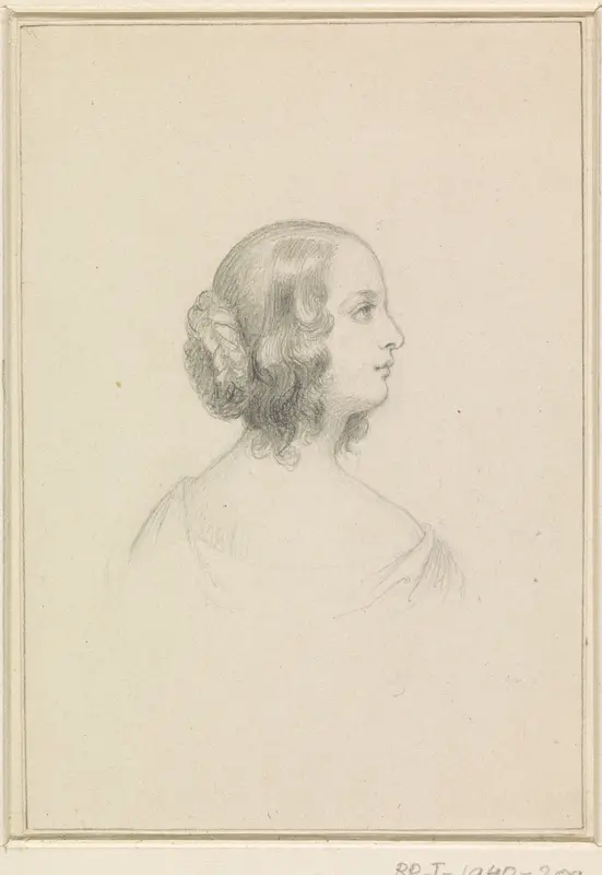 Portret van Mathilde Lagache-Corr Wall Art by anonymous - High-Resolution Digital Print