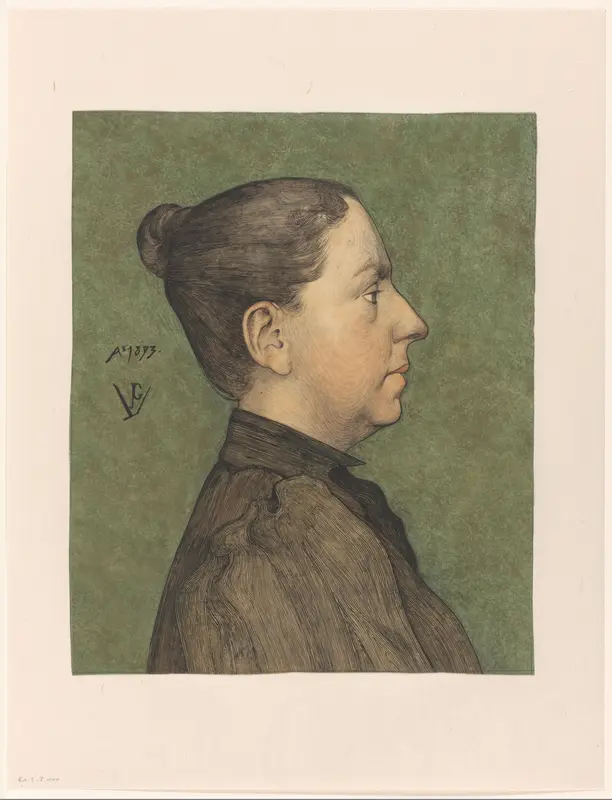 Portret van Mevr. H. van Rappard-DelCampo genaamd Camp Wall Art by Jacobus Gerardus Veldheer - High-Resolution Digital Print