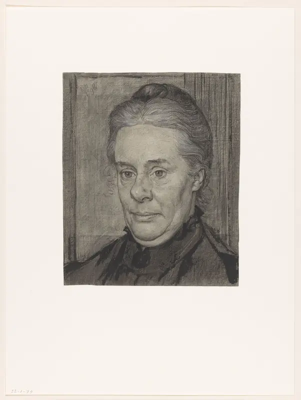 Portret van mevrouw Anna Ida van der Schalk-van der Hoeven Wall Art by Richard Nicolaüs Roland Holst - High-Resolution Digital Print