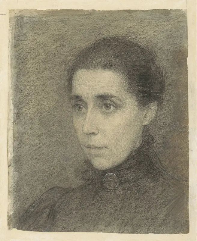Portret van mevrouw M. Bruyel-De Favauge Wall Art by Jan Veth - High-Resolution Digital Print