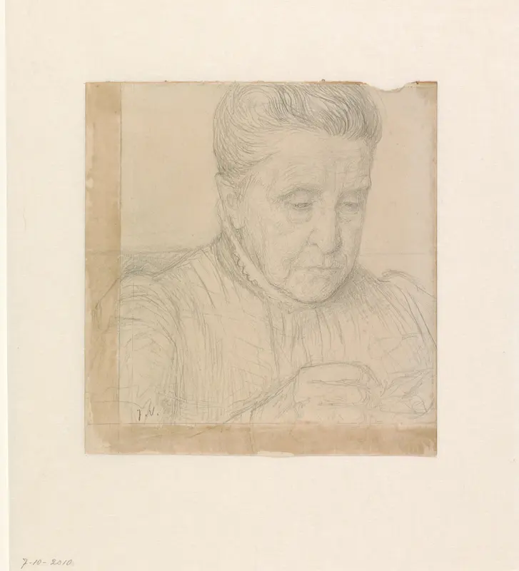 Portret van mevrouw M.J. van Rennès-de Jongh Wall Art by Jan Veth - High-Resolution Digital Print