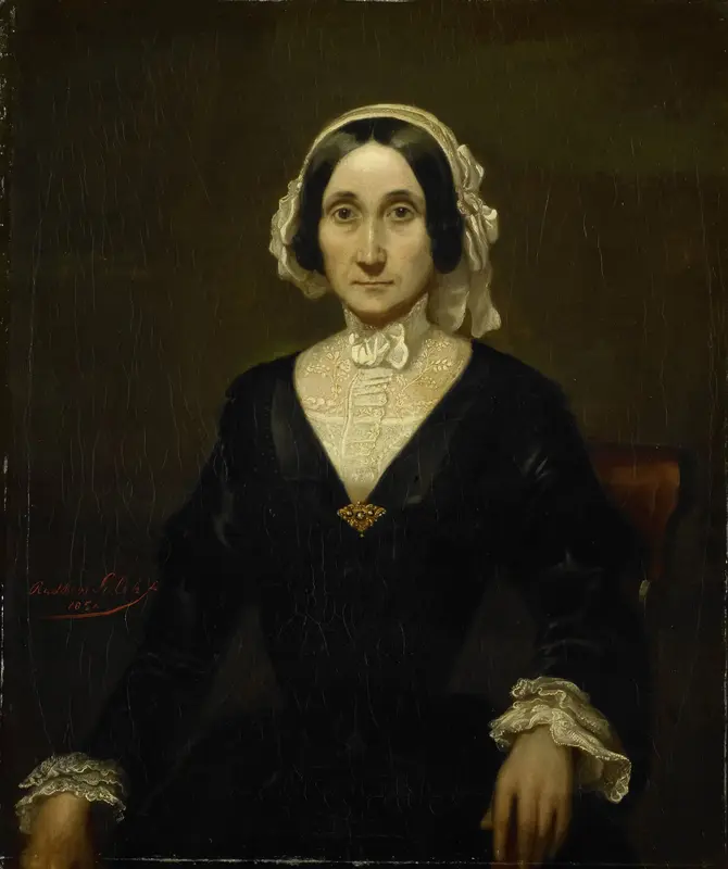 Portret van mevrouw W.J.S. van Alphen, barones van Reede van Oudtshoorn Wall Art by Raden Sarief Bastaman Saleh - High-Resolution Digital Print