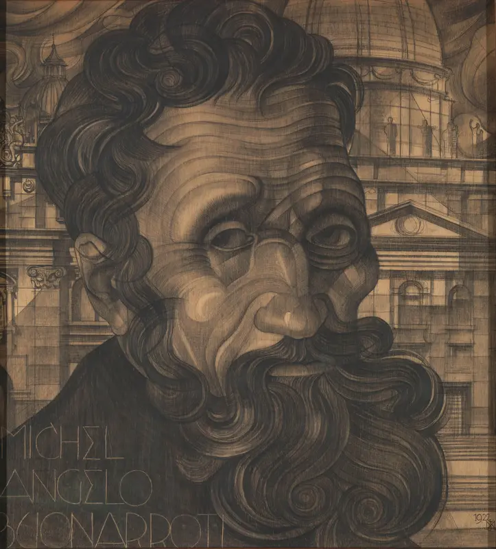 Portret van Michel Angelo Buonarroti Wall Art by Michel de Klerk - High-Resolution Digital Print