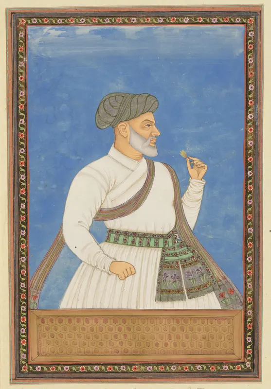 Portret van Mulla Abd al-Samad, die secretaris (dabir) van Sultan Abdullah is geweest Wall Art by anonymous - High-Resolution Digital Print