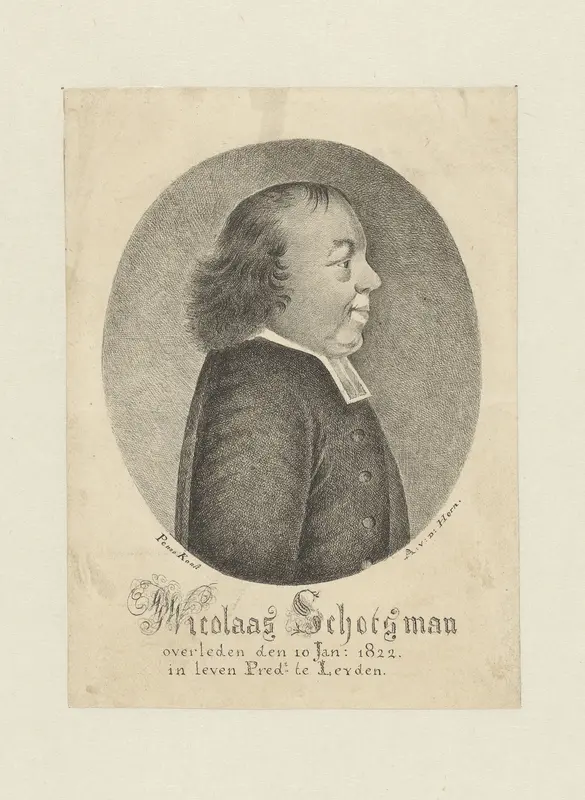 Portret van Nicolaas Schotsman Wall Art by Abram van der Horn - High-Resolution Digital Print
