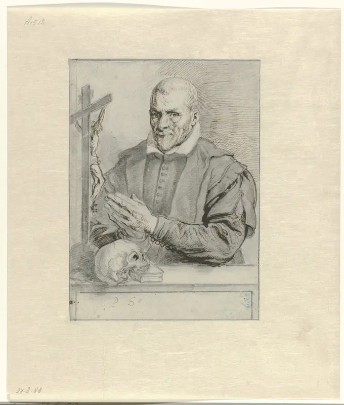 Portret van Nicolaas Wigger, priester te Haarlem Wall Art by Pieter Claesz. Soutman - High-Resolution Digital Print