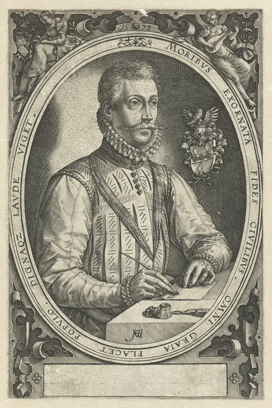 Portret van onbekende 24-jarige man (Jan van Heussen?) Wall Art by Unknown - High-Resolution Digital Print