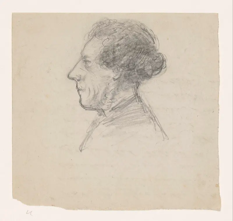 Portret van onbekende Wall Art by Johan Michaël Schmidt Crans - High-Resolution Digital Print
