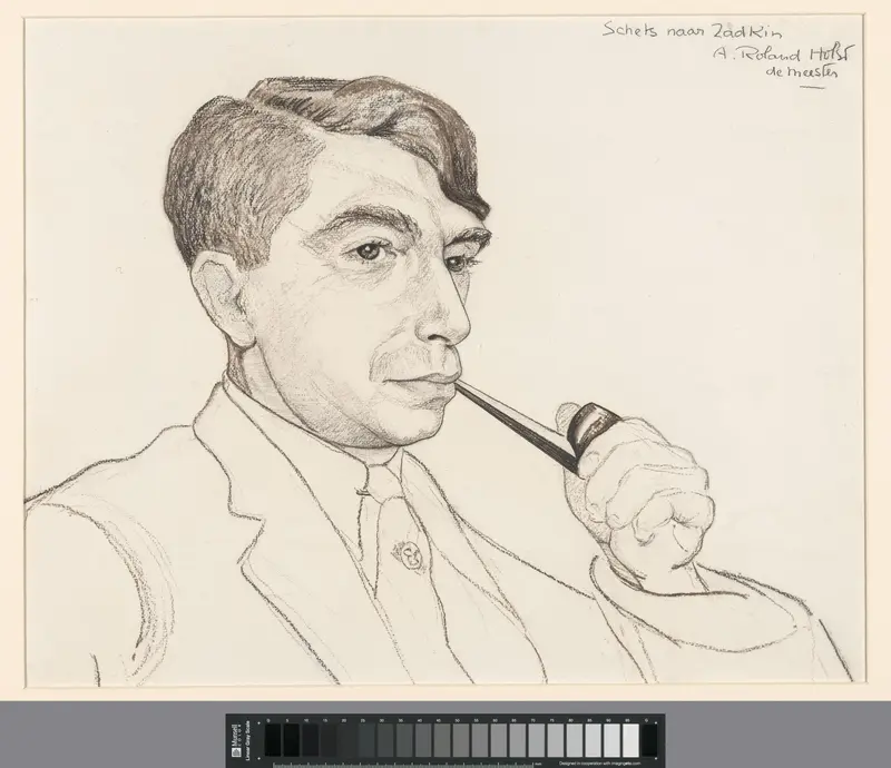 Portret van Ossip Zadkine Wall Art by Unknown - High-Resolution Digital Print