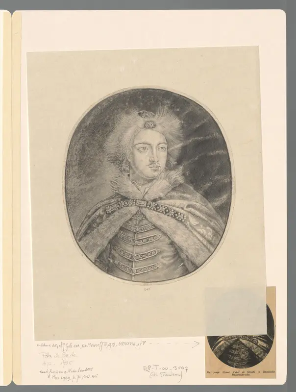 Portret van Peter I de Grote, tsaar van Rusland Wall Art by anonymous - High-Resolution Digital Print