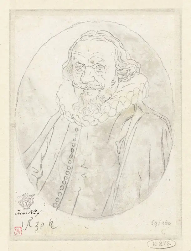 Portret van Peter Meiderlin Wall Art by Unknown - High-Resolution Digital Print