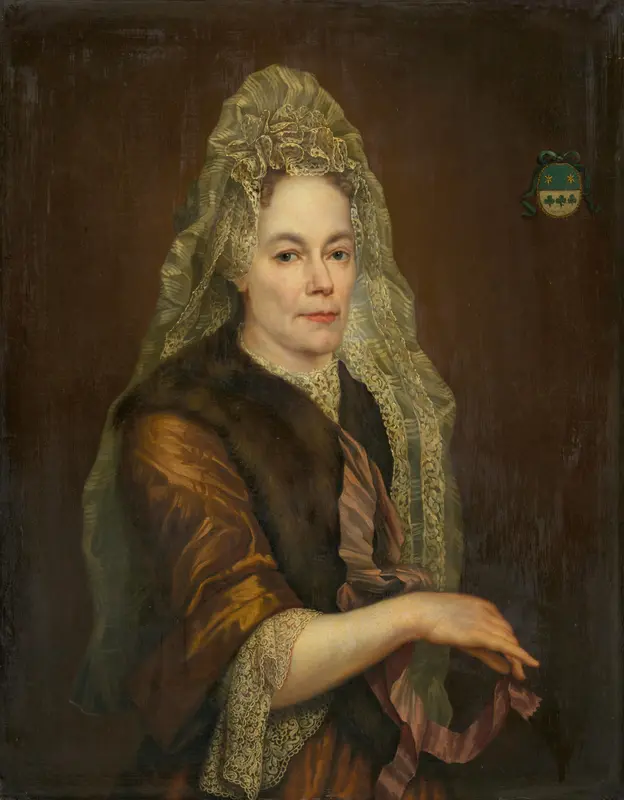 Portret van Petronella Kettingh (1632-1707). Echtgenote van Diederik van Hogendorp Wall Art by anonymous - High-Resolution Digital Print