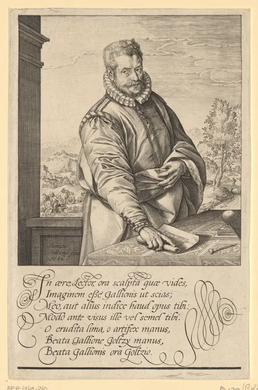 Portret van Philips Galle Wall Art by Unknown - High-Resolution Digital Print
