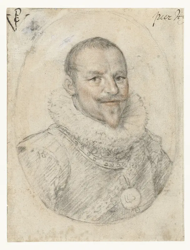 Portret van Piet Hein (1577-1629) Wall Art by Crispijn van de Passe (I) - High-Resolution Digital Print