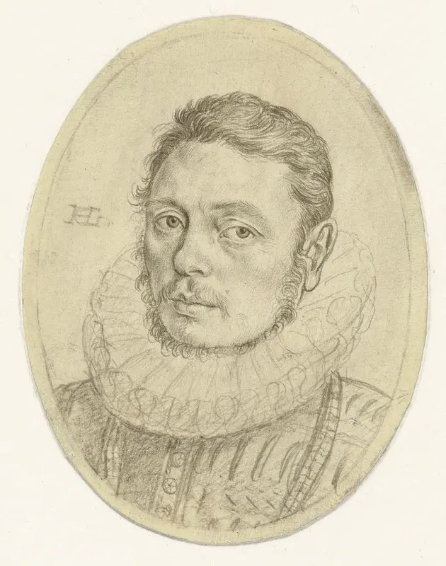 Portret van Pieter Dircksz. Hasselaer (?) Wall Art by Hendrick Goltzius - High-Resolution Digital Print