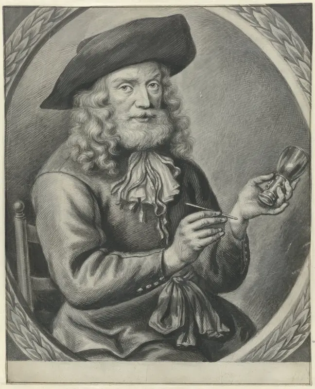 Portret van Pieter Jansz., glasschilder Wall Art by anonymous - High-Resolution Digital Print