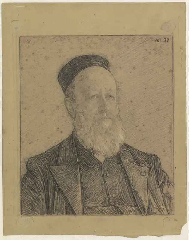 Portret van Pieter Johannes Veth, oud 77 jaar Wall Art by Jan Veth - High-Resolution Digital Print