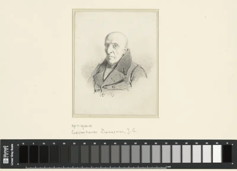 Portret van Pieter Pzn Barbiers Wall Art by Johan Georg Gerstenhauer Zimmerman - High-Resolution Digital Print
