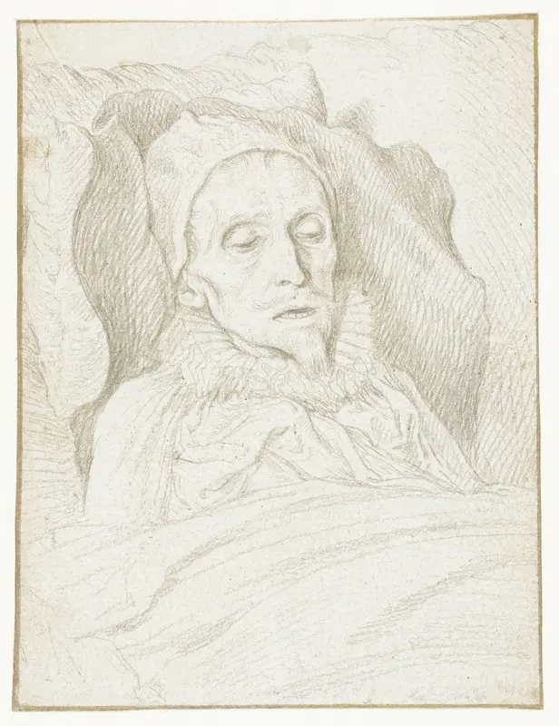 Portret van Prins Maurits op zijn sterfbed Wall Art by Jacques de Gheyn (II) - High-Resolution Digital Print