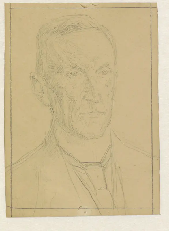 Portret van prof. dr. J.P. Kuenen Wall Art by Jan Veth - High-Resolution Digital Print