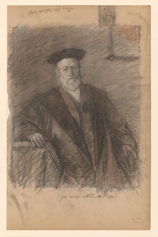 Portret van prof. dr. Pieter Johannes Veth, in toga Wall Art by Jan Veth - High-Resolution Digital Print
