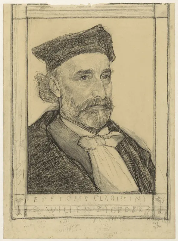 Portret van prof. dr. Willem Stoeder Wall Art by Jan Veth - High-Resolution Digital Print