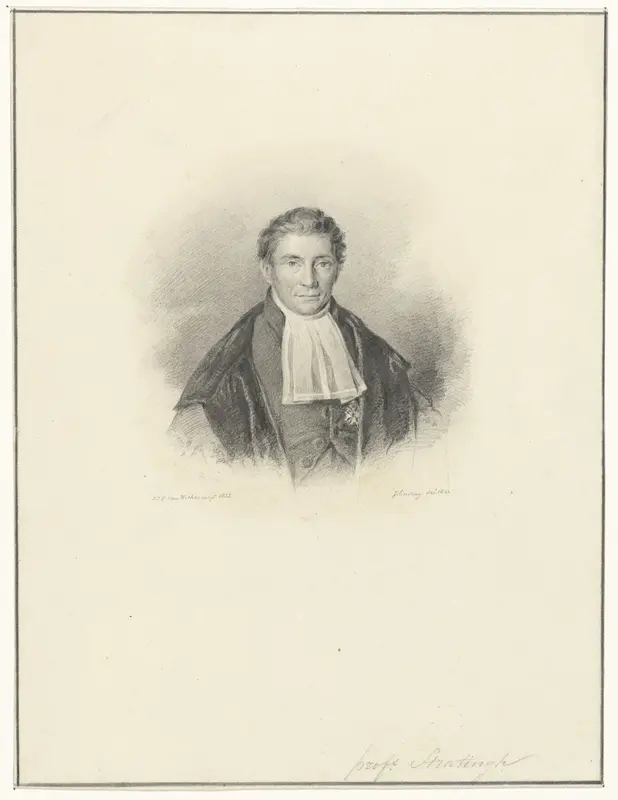 Portret van Professor Sib. Stratingh Wall Art by Jan Ensing - High-Resolution Digital Print