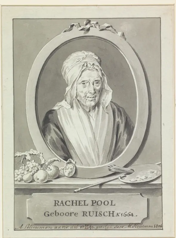 Portret van Rachel Pool-Ruysch Wall Art by Marten Houtman - High-Resolution Digital Print