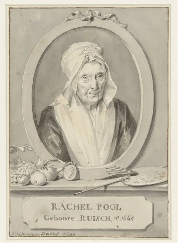 Portret van Rachel Pool-Ruysch Wall Art by Aert Schouman - High-Resolution Digital Print