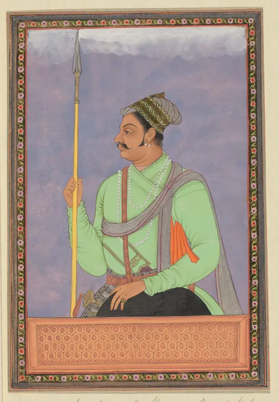 Portret van Raja Man Sing Rajput, die vizier van Aurangzeb is geweest Wall Art by anonymous - High-Resolution Digital Print